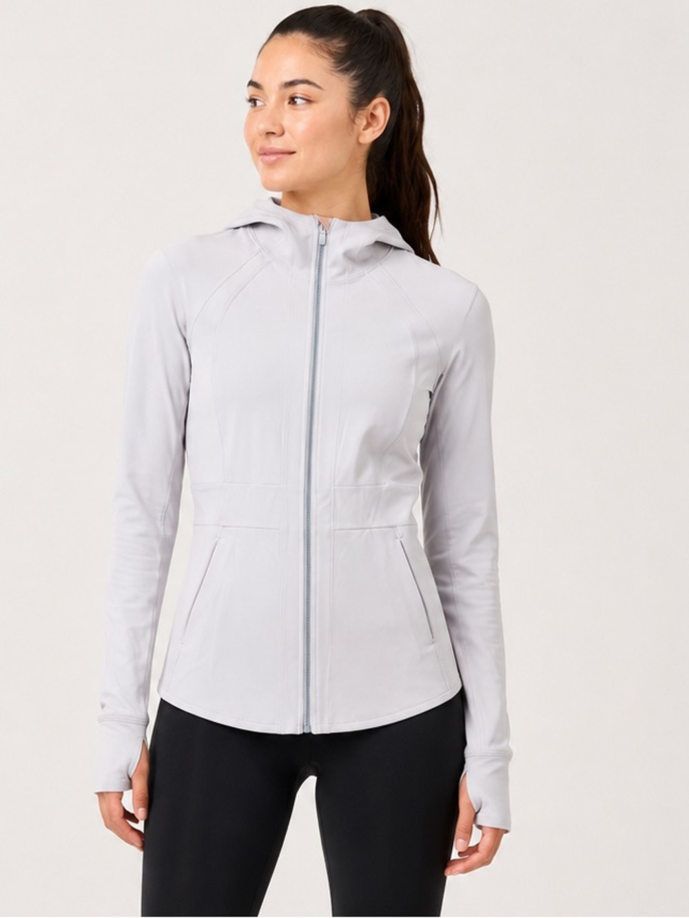 Lululemon State Seeker Jacket Light Chrome Pink Hooded Full Zip Size 4